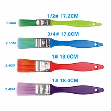 Цветная детская Нейлоновая Щетка с пластмассовой ручкой для волос DIY раннего детского образования краска для рисования пигмент 4 шт наборы