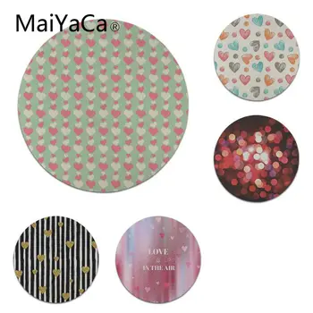 

MaiYaCa Small Fresh Heart Laptop Computer Mousepad Size for 22X22cm Round Gaming Mousepads