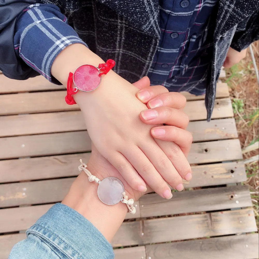 

Natural Stones Handmade Wrap Bracelets Yoga Meditation Bracelet For Women Men Lover's Jewelry Dropshipping Couple Gift