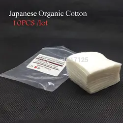 TAphoo 100% оригинальный японский чистый органический хлопок фитили Хлопок Ткань DIY RDA Ecig Vape 10 шт./пакет ко Gen сделать Puff