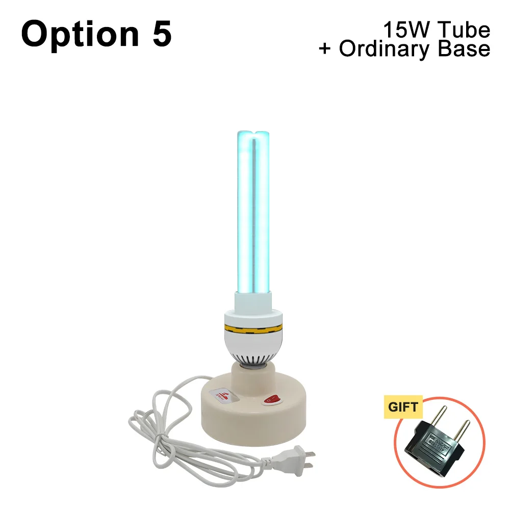 220V UVC ультрафиолетовая гермицидная лампа E27 бытовой стерилизации лампы уфл дезинфицирование светильники 15 Вт 20 Вт 30 Вт высокой мощности озоновый стерилизатор - Мощность в ваттах: Option 5
