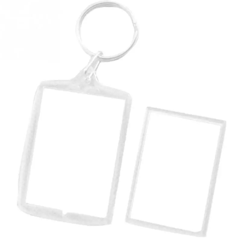 10 шт. прозрачные кольца для ключей с фоторамкой 32x46 мм|keychain gift|key ringlocket keychain |