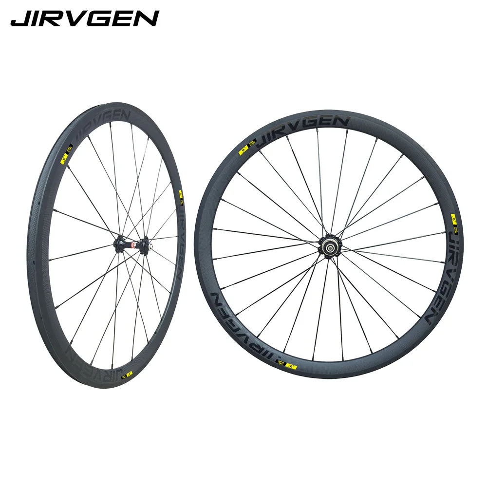 

700c carbon wheelset 38mm carbon clincher road bike wheels 3k Matte black/white/gray Sticker bright