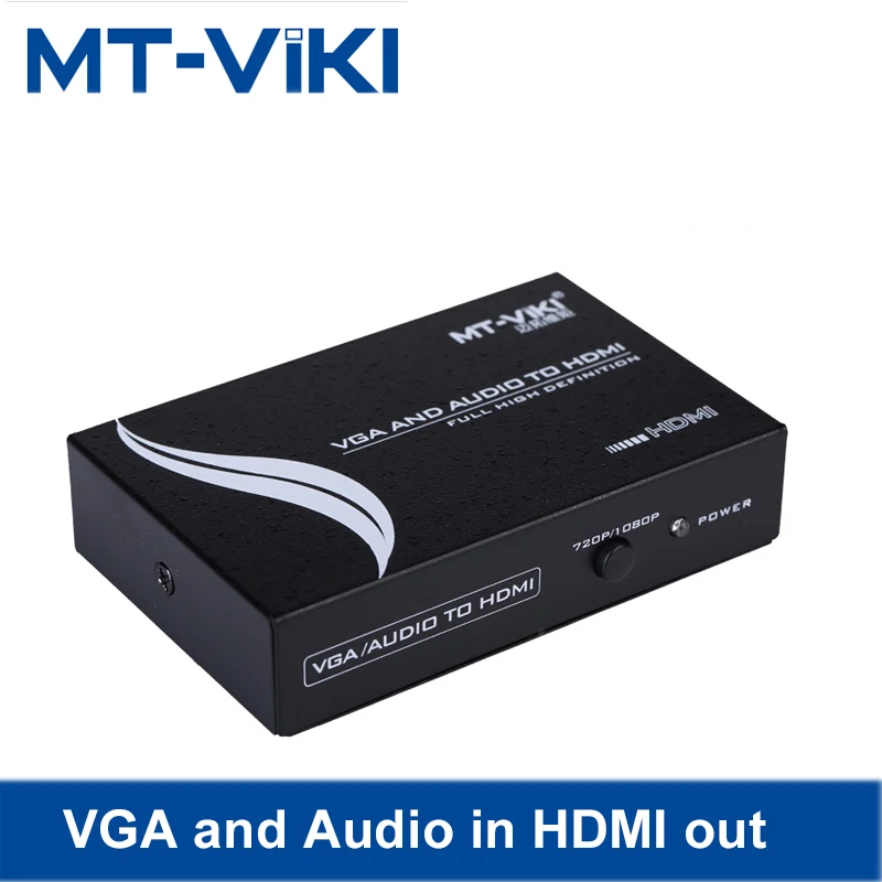 

MT-VIKI VGA Audio to HDMI Converter with Upsacaller VGA2HDMI Adapter FHD 720p 1080p 5V Power Supply High Quality MT-VH312