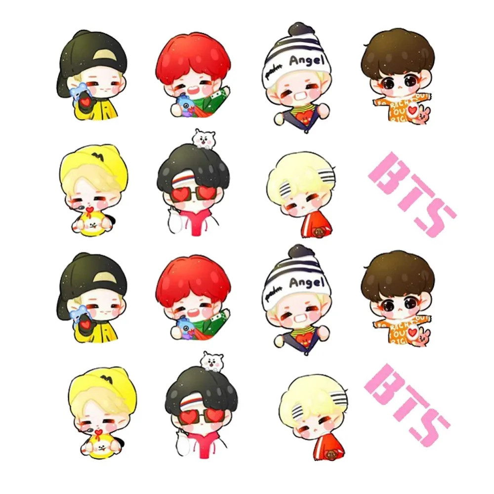 KPOP lindo BLACKPINK BT21 patrón pegatinas cuaderno lácteos adorno