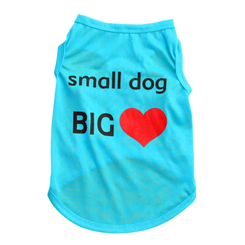Милые топы для маленьких собак с буквенным принтом, одежда для собак, кошек, щенков, футболка, платье, костюмы для домашних животных - Цвет: B