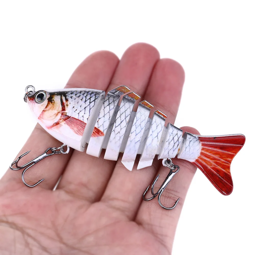 

1pcs 10cm 15.5g lure bait Shake plastic hard fishing bait with packaging 7 section swing multi-section Artificial fish bait