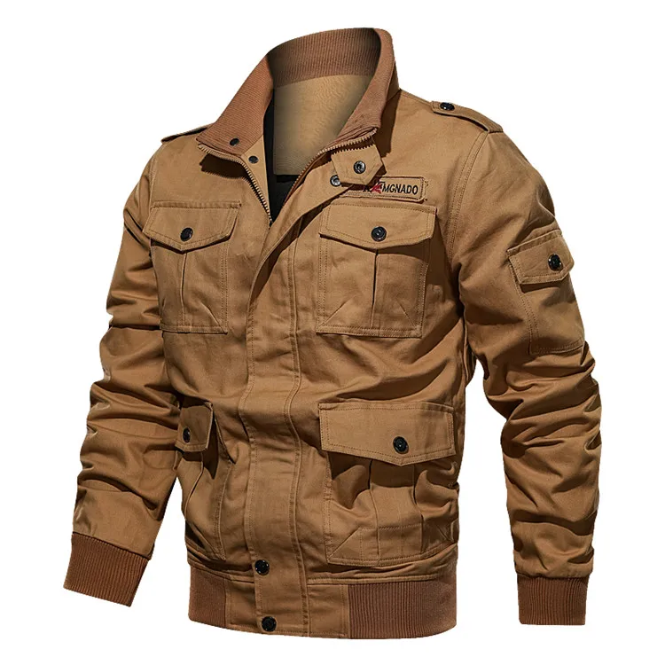 Новинка года. Мужская куртка в стиле милитари на весну и осень. Повседневная верхняя одежда в армейском стиле. Мужские куртки. Брендовая мужская одежда 6XL SA706 - Цвет: Khaki