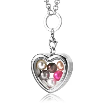 

Fashion Heart Silver Stainless Steel Lockets 4pcs/lot SL006
