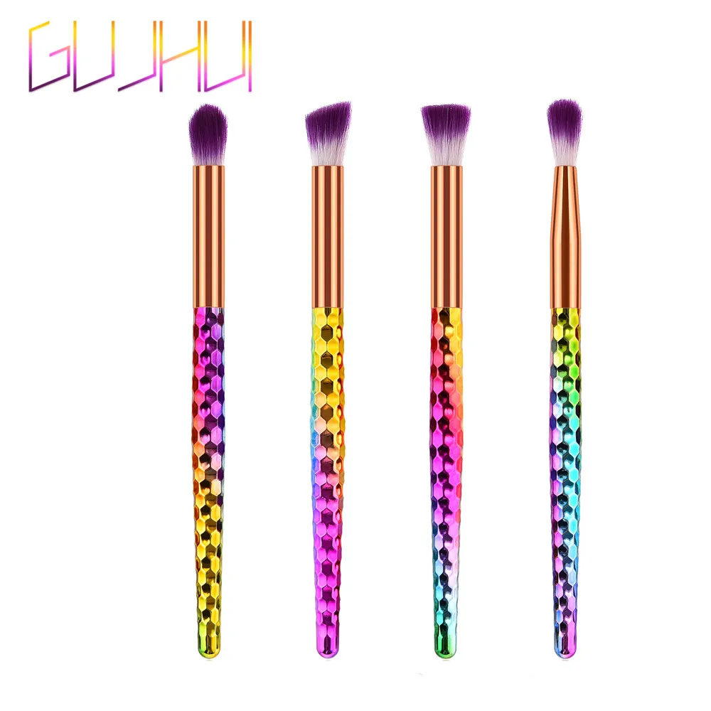 

GUJHUI Professional Makeup Brushes Premium High End 4 pc Rose Gold Make Up Brushes Set brochas maquillaje косметика W205