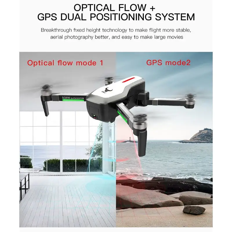 SG906 gps 5G wifi FPV с 4K Ультра прозрачная камера бесщеточный селфи складной оптический поток позиционирования Hover RC Дрон Квадрокоптер RT