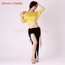 Танцевальные r's Vitality костюмы для танца живота V Воротник Половина рукава нерегулярное открытие юбка для танца живота набор для танца живота одежда для танца