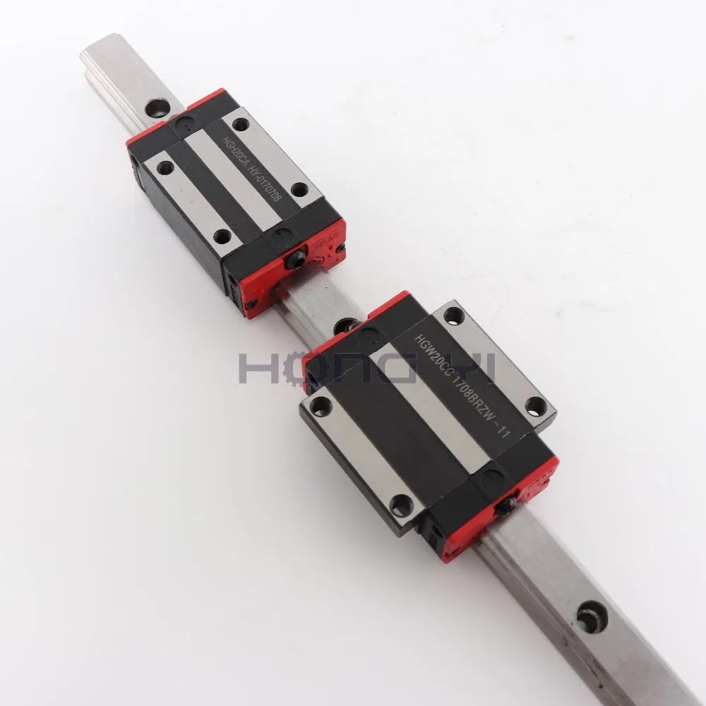 Линейные рельсы HGR15 HGR20 HGR25 cnc части и HGH15CA или HGH20CC HGH25CA линейные направляющие блок HGW20CC hgh20