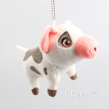 

10 Pcs/Lot Movie Moana Pig Pua Plush Pendant with Keychain Cute Mini Soft Stuffed Animals Kids Gift 10 CM