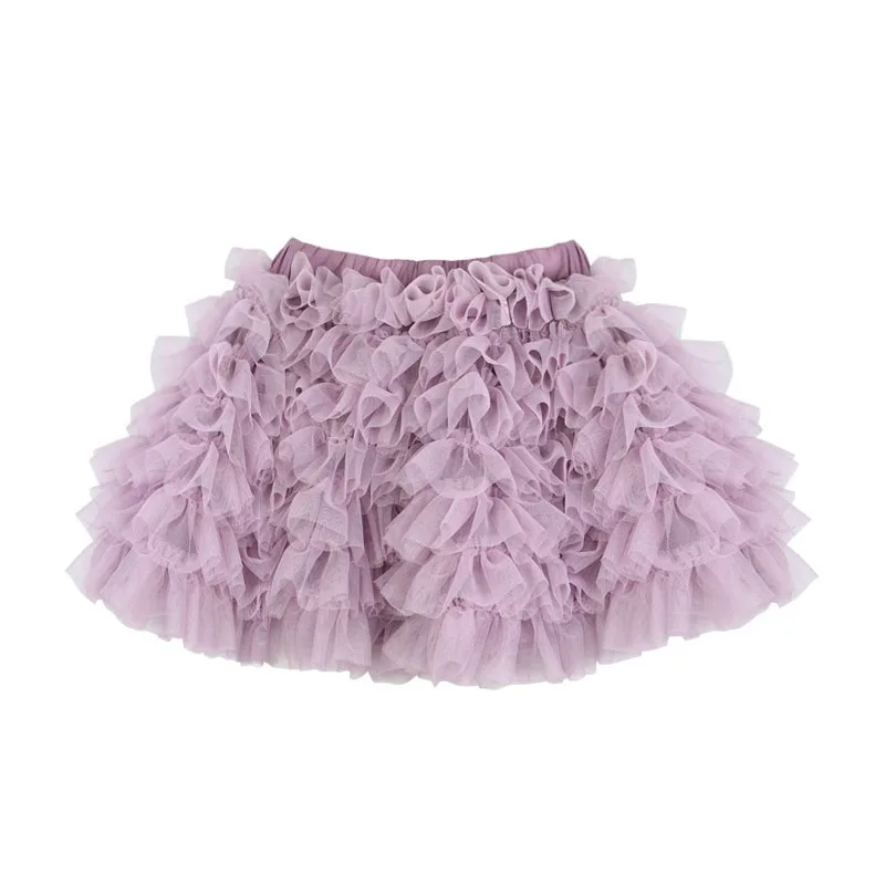 

2-12Y Fashion Kids Children Clothing Summer Pink Black Purple Ruffle Chiffon Pettiskirt Mini Cake Tutu Skirt for Baby Girls