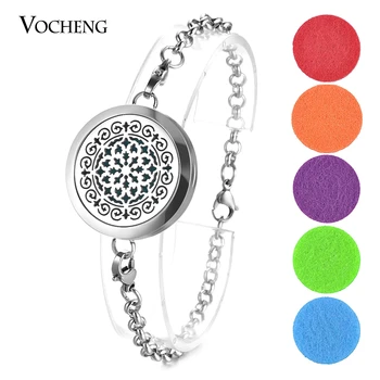 

10pcs/lot Essential Oil Scent Diffuser Bracelet Stainless Steel Perfume Diffuser Locket Bracelet Bangle 2 Styles VA-553*10