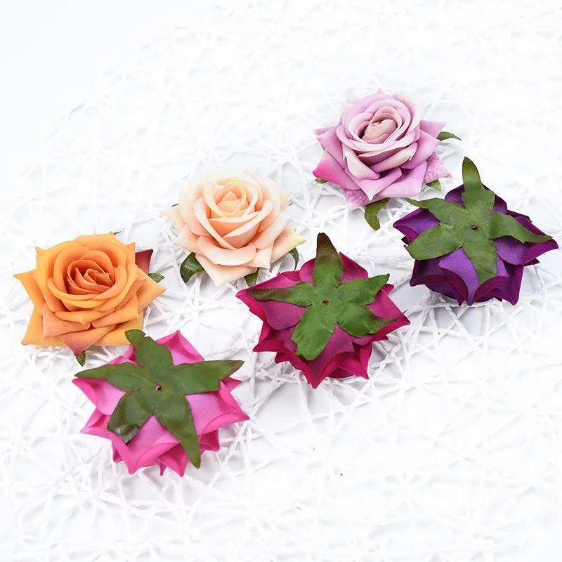 2 шт качественный Шелковый плюшевый мишка головка розы цветок стены Искусственные цветы для дома свадебное украшение поддельные растения diy подарочная коробка