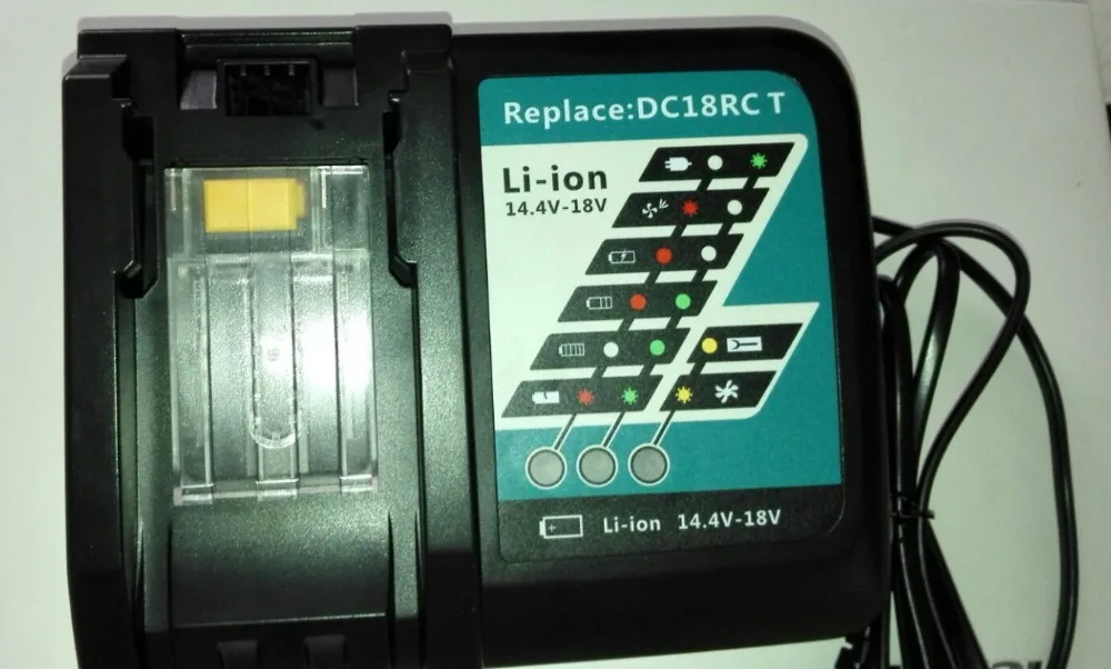 

Fast Charging 12A 14.4V-18V Battery Charger Replacing DC18R 110V-220V with Cooling System For BL1415, 194066-1, 194065-3, BL1430