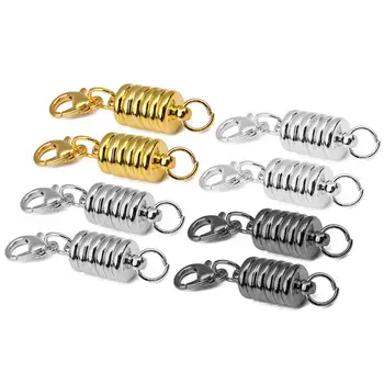 

LOULEUR 5pcs 8X17mm Gold Gun Black Silver Color Strong Magnetic Clasps Bracelect Magnetic Clasp Connectors for Jewelry Making