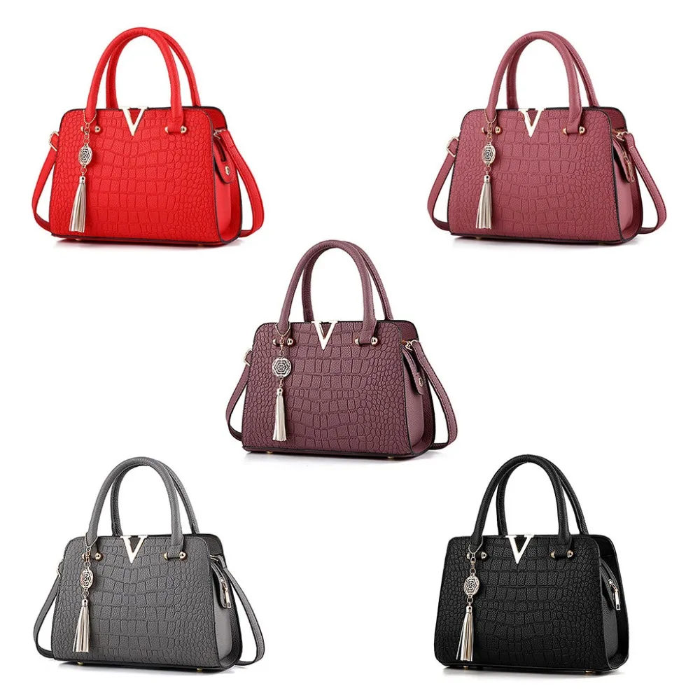 

New Women PU Leather Handbag Shoulder Bag Lady Tote Messenger Hobo Satchel Purse 28x12x20cm