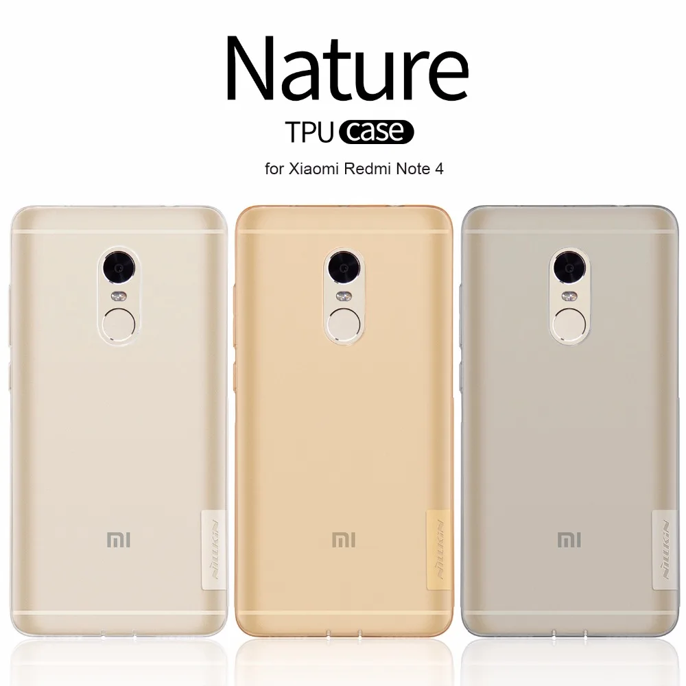 

Original Nillkin TPU 0.6mm Ultra thin Phone Cases Capa for Xiaomi Redmi Note 4 Silicone Cover Case with Retail Package