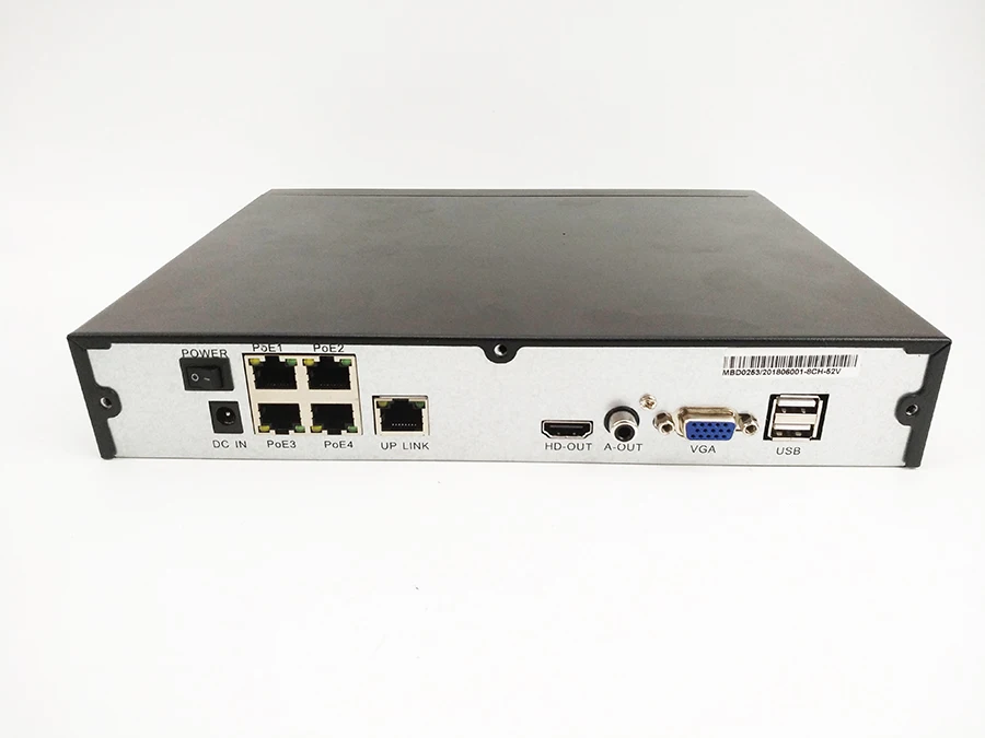 4 канальный сетевой видеорегистратор 5 МП 4POE H.265|Видеорегистратор для