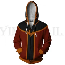 Sweatshirts Men and Women Zipper Hoodies Anime Avatar 3d Print Hooded Jacket for Boys Harajuku Streetwear Cosplay Zip up Hoodie