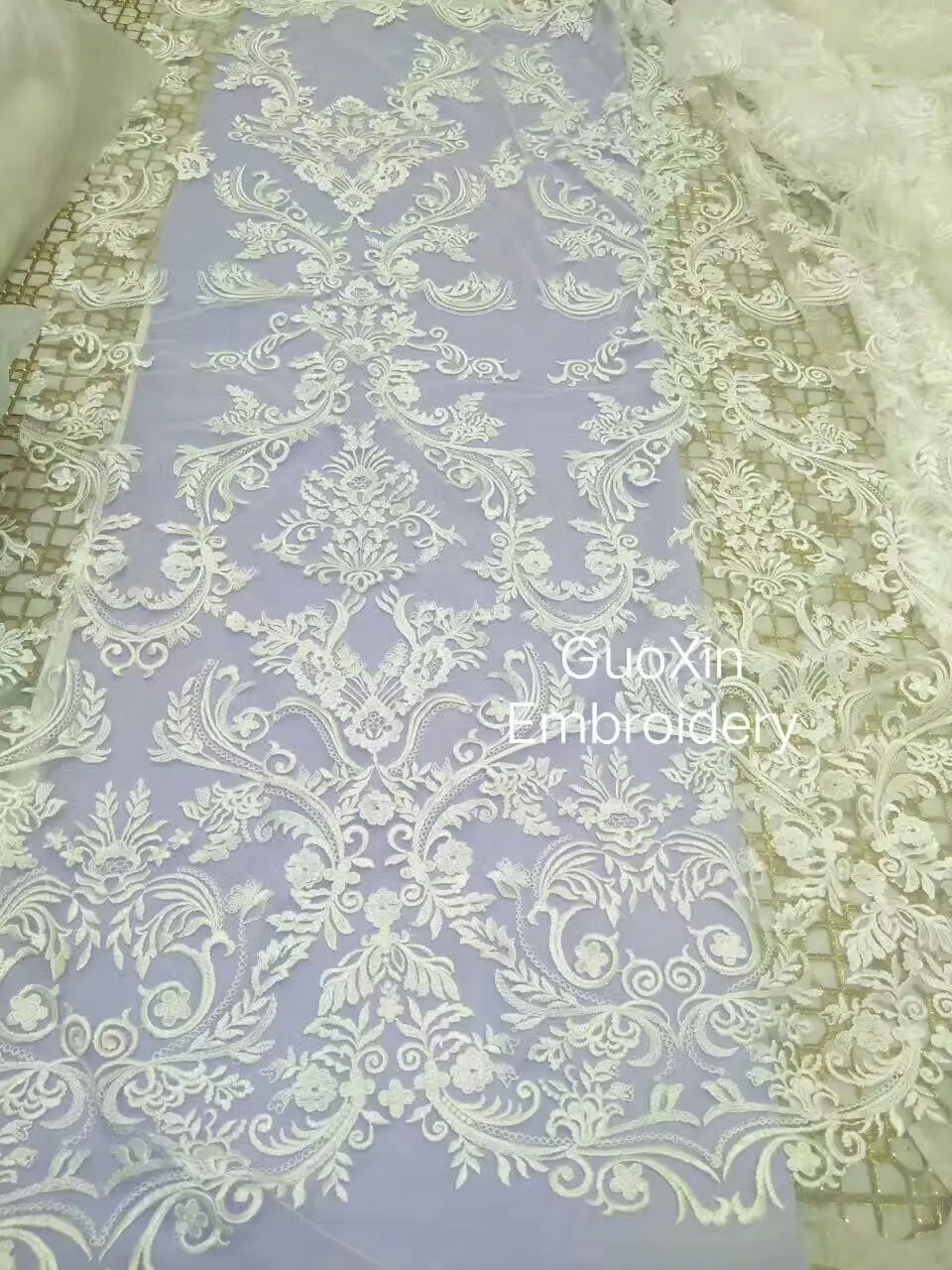 

Cheaper wedding dress lace African Fabrics/French Net Embroidery Lace Fabric