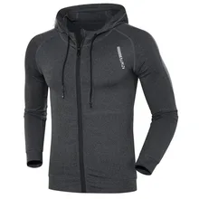 Men running jacket Sports fitness Long sleeves Hooded Tight Gym Soccer basketball Outdoor training Run Jogging Jackets clothes lantech men hot sweat jacket running jacket sports sportswear sauna run training fitness exercise gym jacket clothes long sleeve