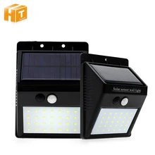 Солнечный перезаряжаемый светодиодный светильник на солнечной батарее, наружная садовая лампа, украшение, PIR датчик движения, светильник, настенный светильник, водонепроницаемый