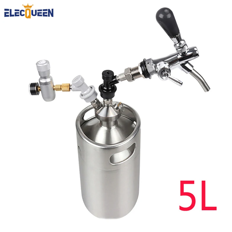 5L Нержавеющая сталь Пивная емкость для пива с мини-бочонком диспенсер, система диспенсера крана Копье для крафтового пива