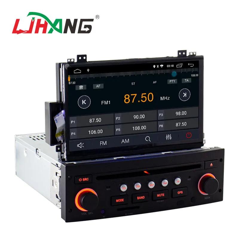Discount LJHANG 1 Din Android 9.0 Car DVD Player for Citroen C5 2005-2012 Stereo GPS Navigation multimedia Player 1 Din Car Radio USB RDS 2