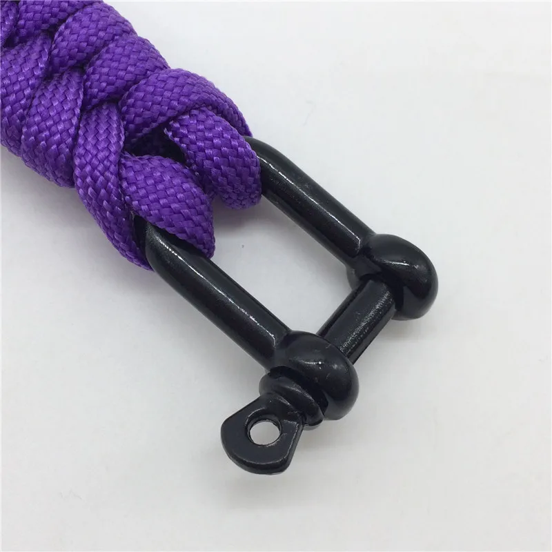 Pruple rank paracord 550 Регулируемый стиль браслет для выживания сплав Пряжка бразильский jiu-jitsu браслет