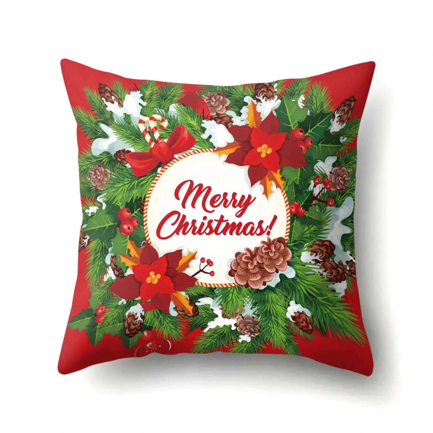 Веселые Рождественские елки, декоративная подушка, чехол, квадратная форма, чехол для подушки из полиэстера для дивана, украшение для дома, Almofadas - Цвет: 12