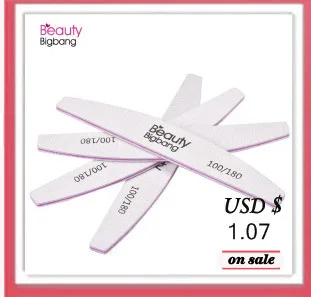 BeautyBigBang пилка для ногтей 100/180 брусок для шлифовки блок педикюр Полировка маникюра Лаки инструменты Professional ноготь двусторонний маникюрный