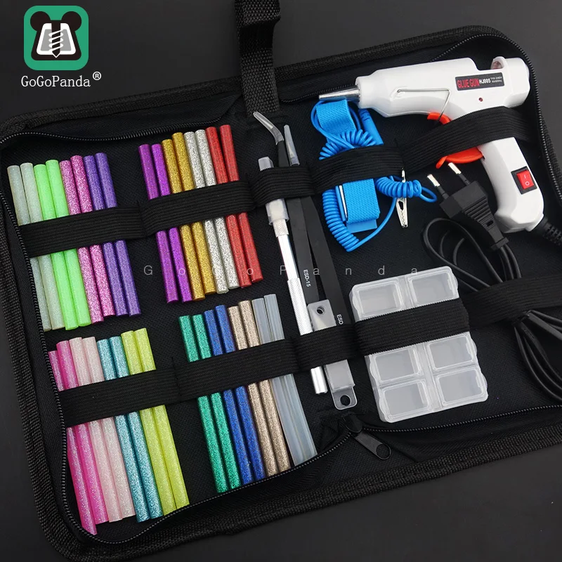 Kopen Gratis Verzending 6 IN 1 Lijmpistool Set Elektrische Warmte Hot Melt Ambachten Repair Tool Professional DIY 20 W met sticks Kinderen Gift