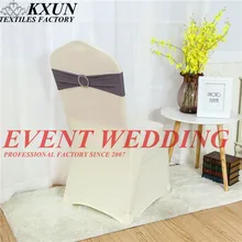 Элегантный вид лайкра лента Подвязка из спандекса для стула галстук бабочка включает акриловая Пряжка банкет свадебное украшение для стула