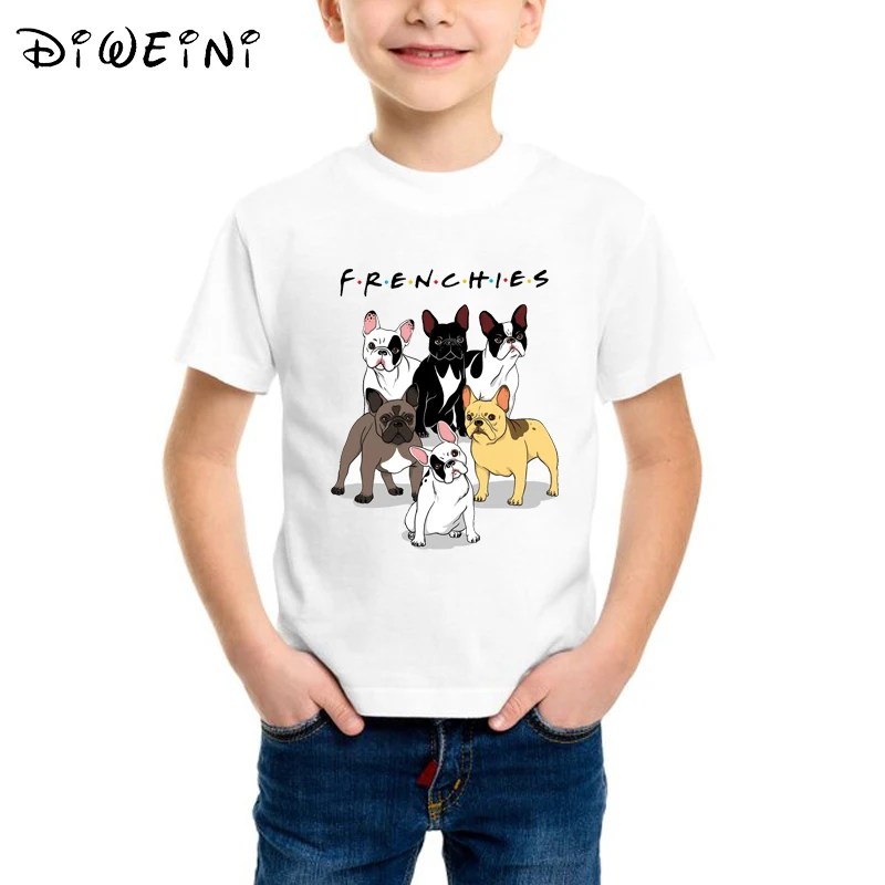 

Funny French Bulldog design T Shirt summer baby boy animal print tshirt Dogs Kids Tees T-Shirt High quality Tee shirt boys tops