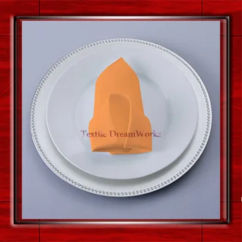 

High Quality 45x45cm Neon Tangerine Polyester Plain Napkin / Table Napkin / Hotel Napkin / Dinner Napkin (Factory Direct Sale)