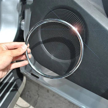 

For Ford Escape Kuga 2017 ABS Matte Interior Loud Speaker Audio Sound Trim Ring Decoration Circles Covers Trims Car Styling 4Pcs