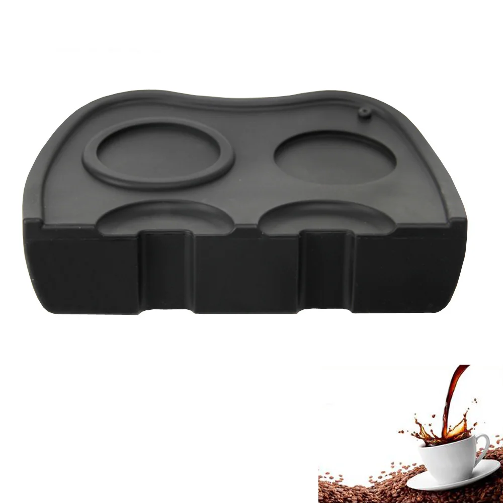 

15*21*3.5cm High Quality Espresso Double Coffee tamper mat Silicon corner mat Coffee Maker Tamper Mat (no coffee tamper)