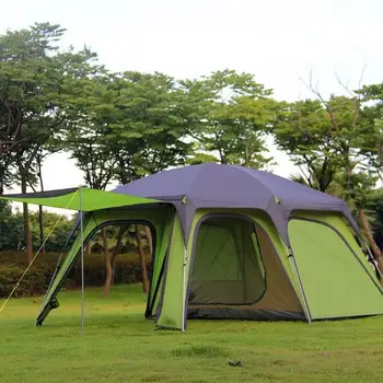 

Alltel Ultralarge 2 Bedroom 5-8 Person Double Layer Waterproof Camping Tent Large Gazebo Sun Shelter Beach Tent
