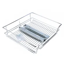 Under Shelf Storage Basket Pull Out Sliding Basket Drawer Storage Cabinet 600mm