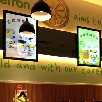 

5PCS Restaurant Ultra Led Backlit Panel Menu Board Lightbox 16"x24" Black Aluminum Frame Signage