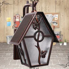 Вилла двор/балкон сад Европейский Стиль Бронзовый коридор настенный светильник современный водонепроницаемый наружное освещение