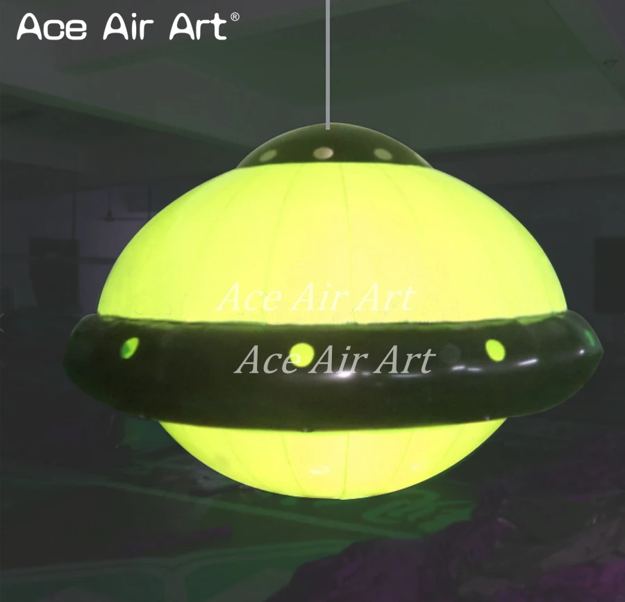 Абсолютно новое портативное освещение надувные НЛО реплики со светодиодными лампами, висящими на потолке