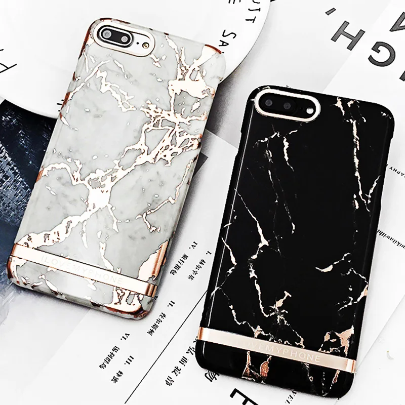 

UBERAY Marble Rock Stone Texture Pattern Back Cover Case for Apple iphone 6 6S 7 8 Plus X Hard Plastic Phone Cases Coque