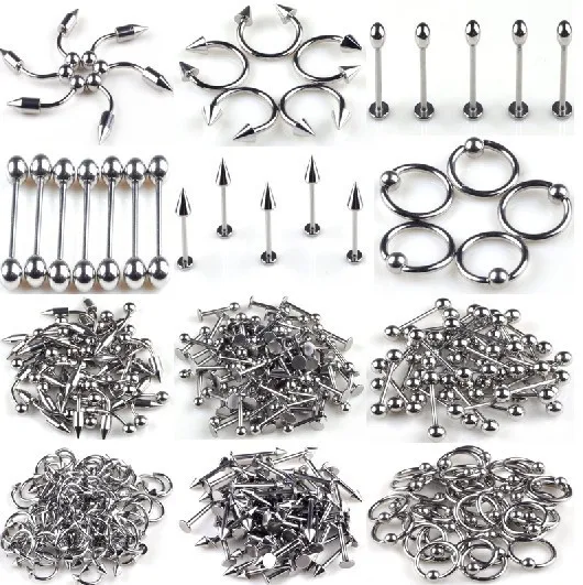 Buy Wholesale Piercing Mix Lot 120Pcs Stainless Steel