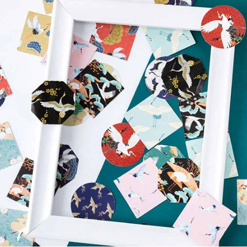 

45pcs/box Creative white crane DIY Sticker diary Photo album decoration stickers stationery School Office Supply