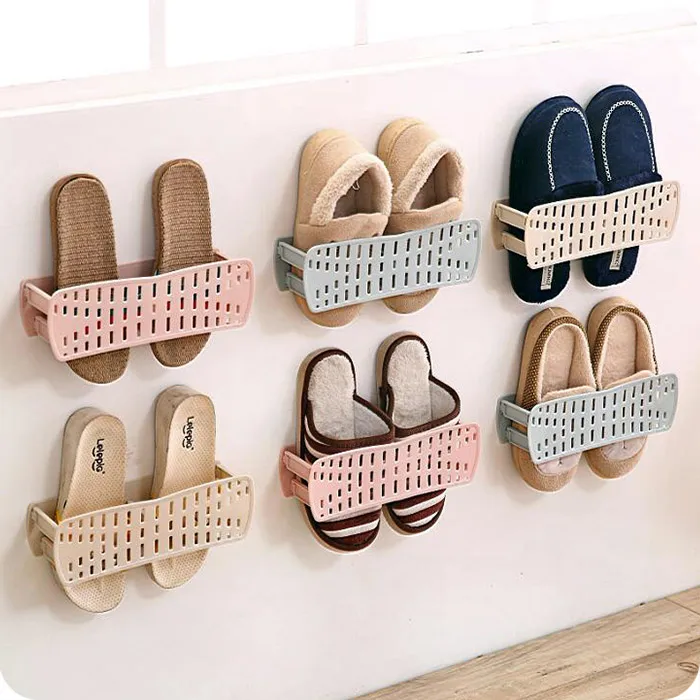 2018 Folding wall mounted paste shoe rack simple shoe storage rack